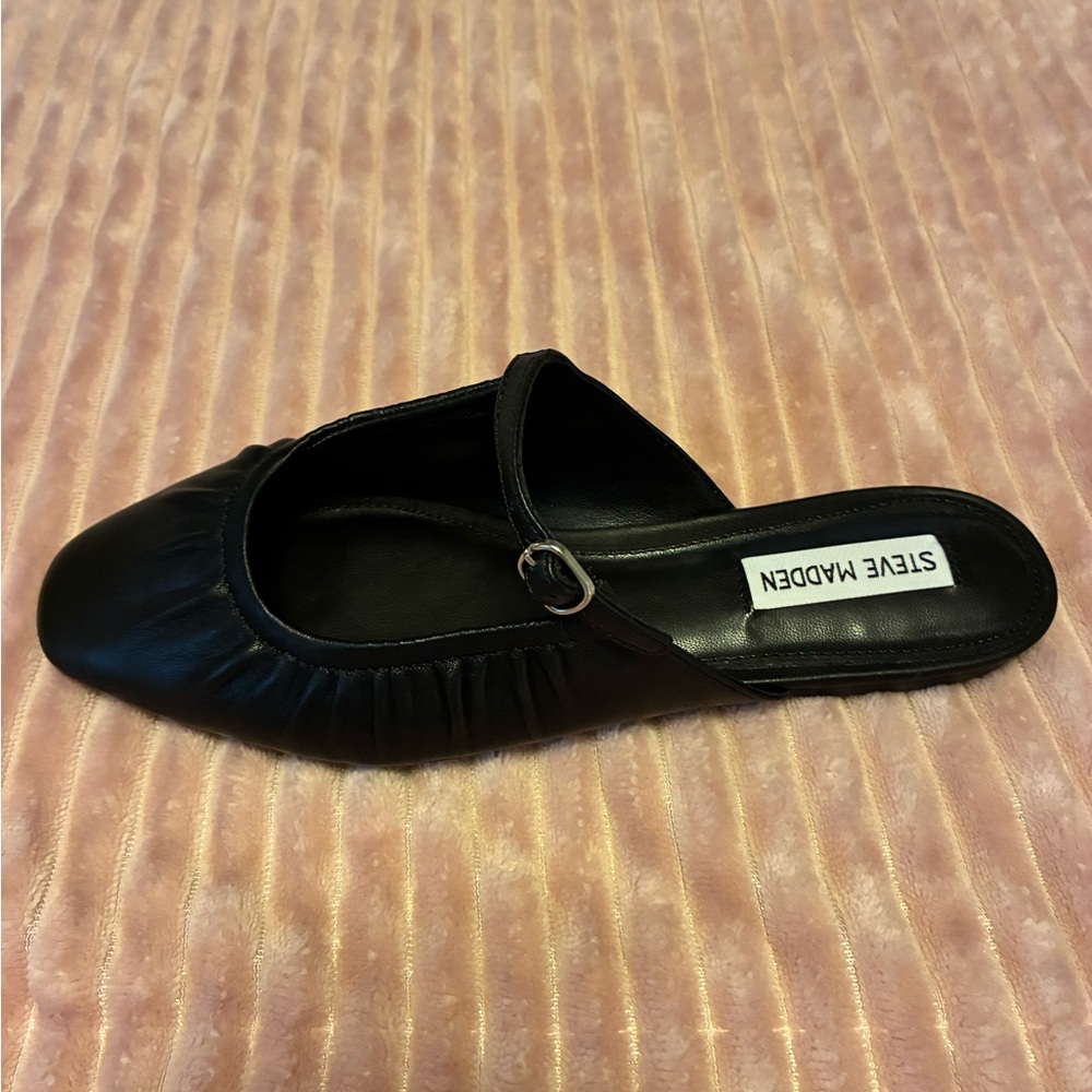 Steve Madden Black Mary Jane with Silver Buckle - Picture 4 of 5